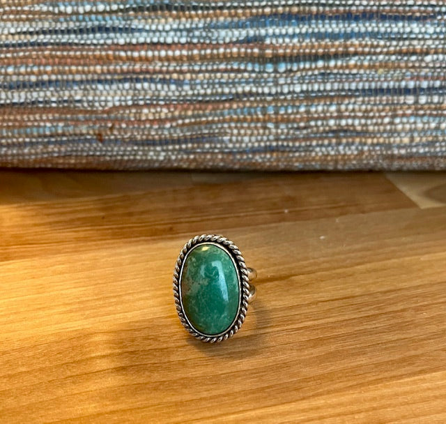 Handcrafted oval "Eliza"  turquoise ring