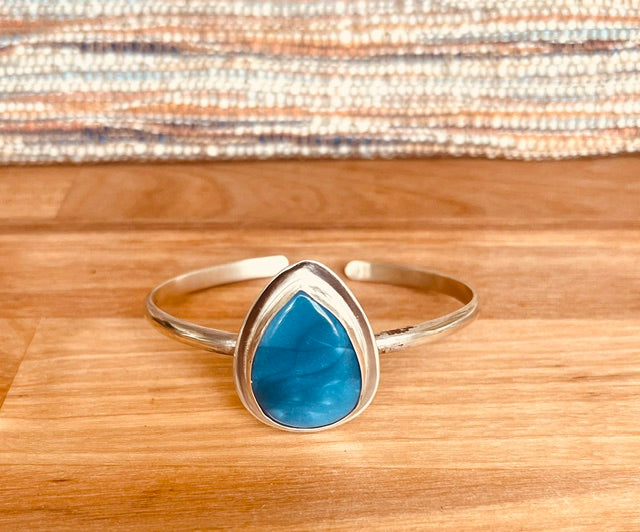 Owyhee Blue Opal pear shape cuff