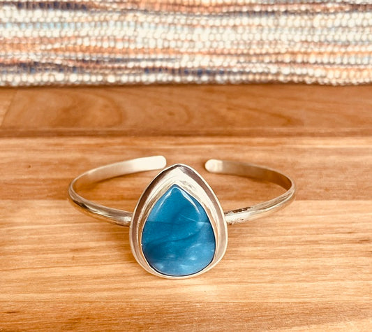 Owyhee Blue Opal pear shape cuff